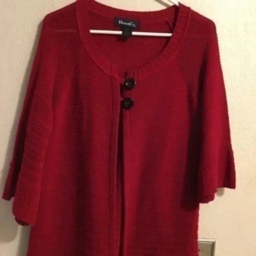 Denim & Co  ladies sweater jacket M